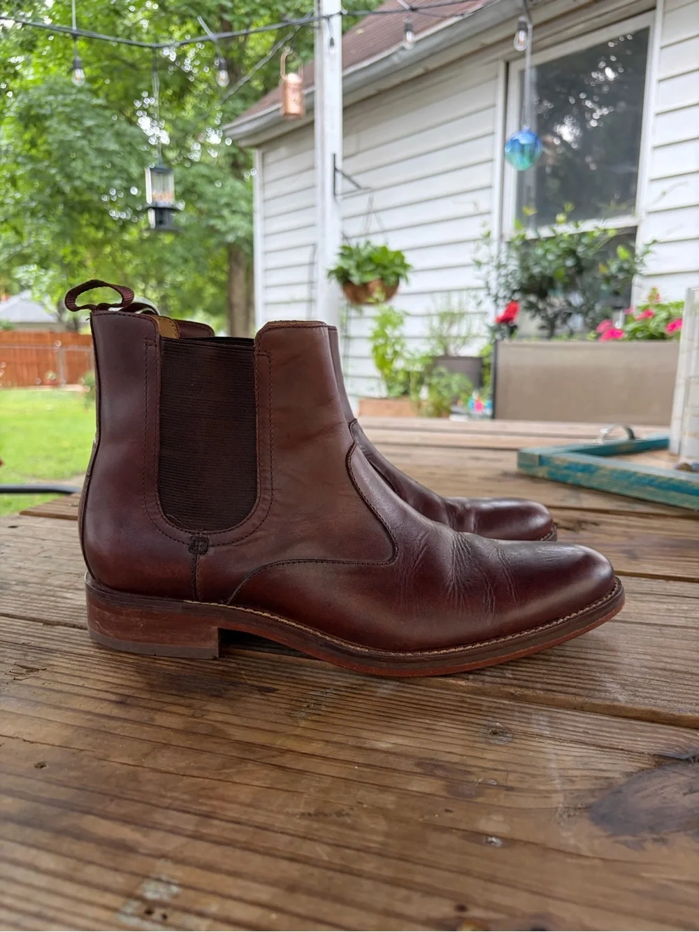 Cole Haan Men's Dark Brown Leather Chukka Chelsea Boots